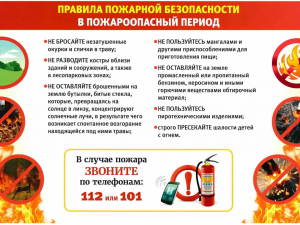 Элементарные правила пожарной безопасности летний пожароопасный период