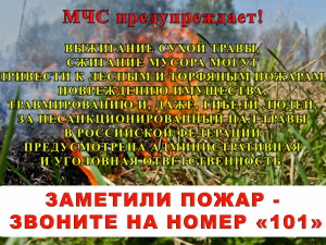 Заметили пожар -звоните "101"
